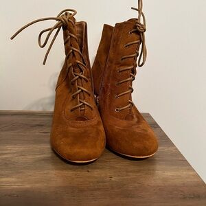 Allegra K lace up ankle boots heels